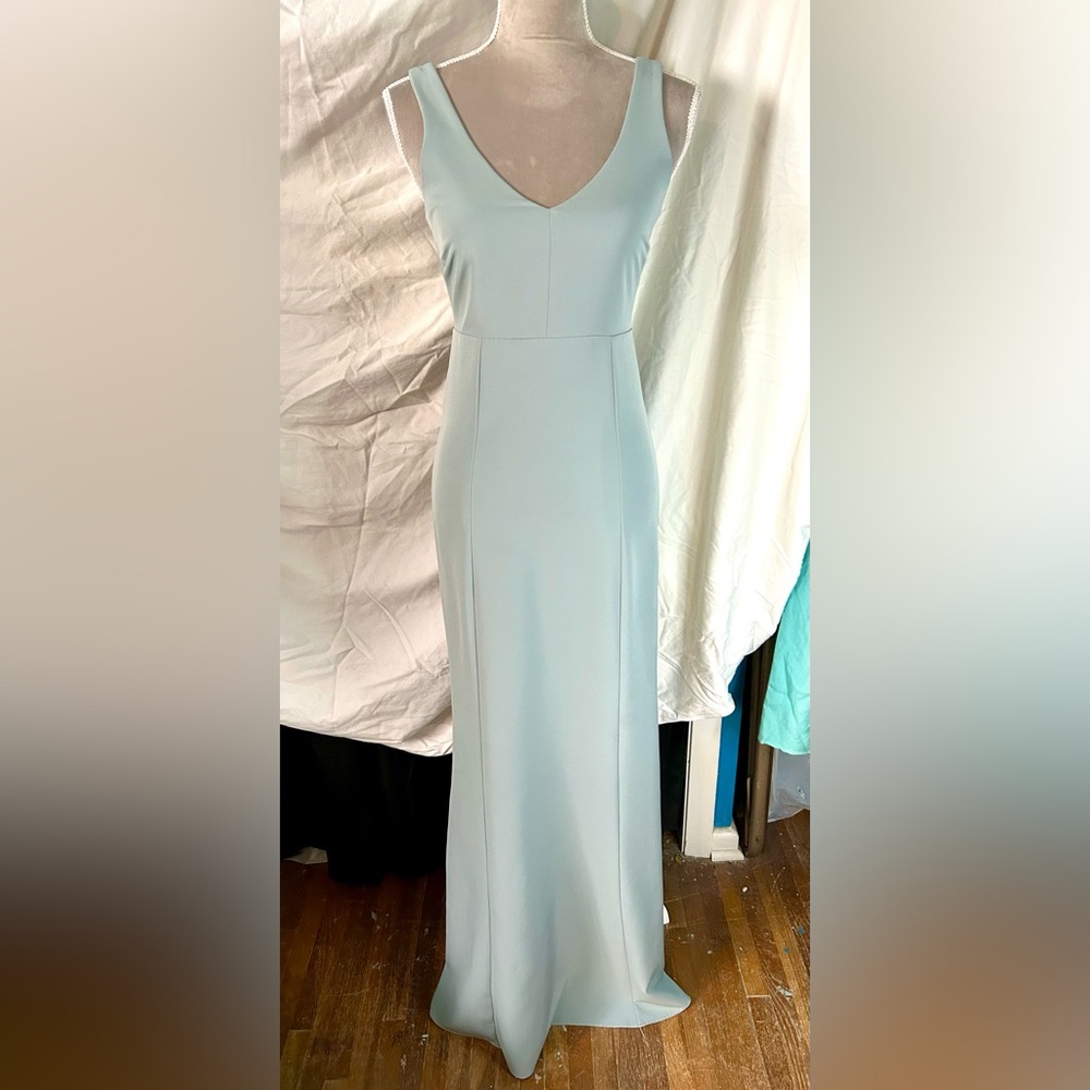 Show Me Your MuMu Light Blue Minimalist Sleeveless Maxi Dress Size XS